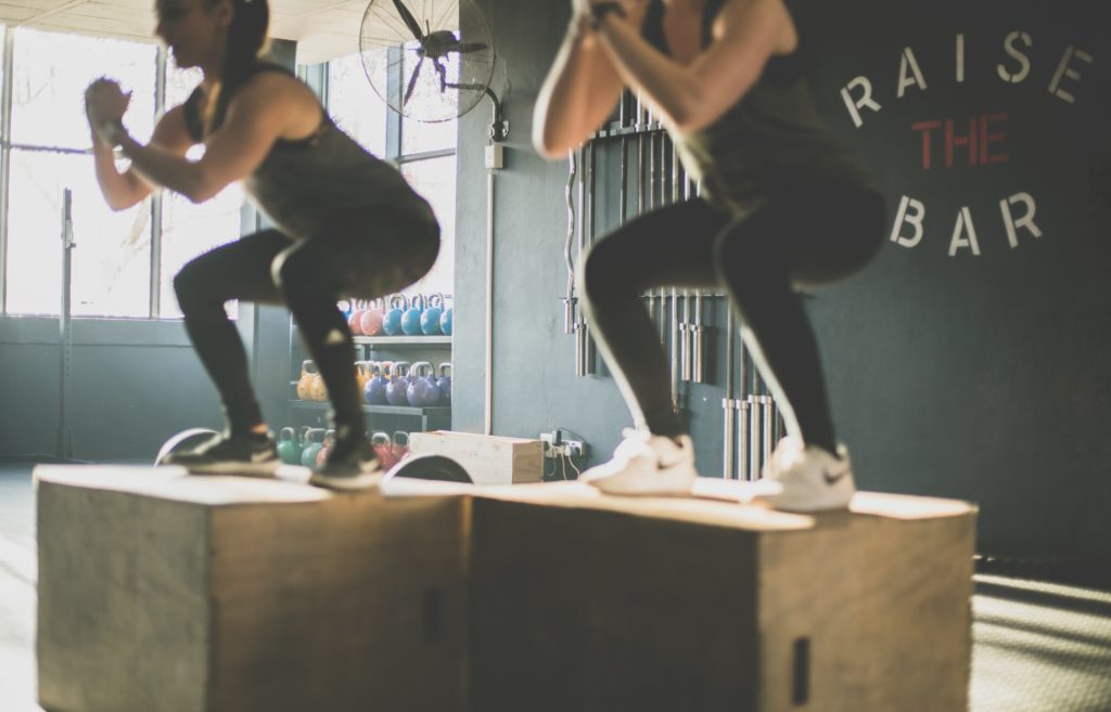 Woman squatting