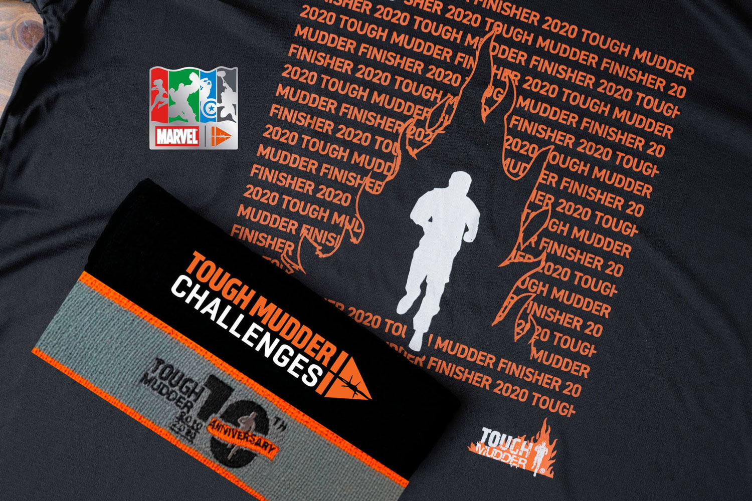 Tough Mudder shirt and headbands