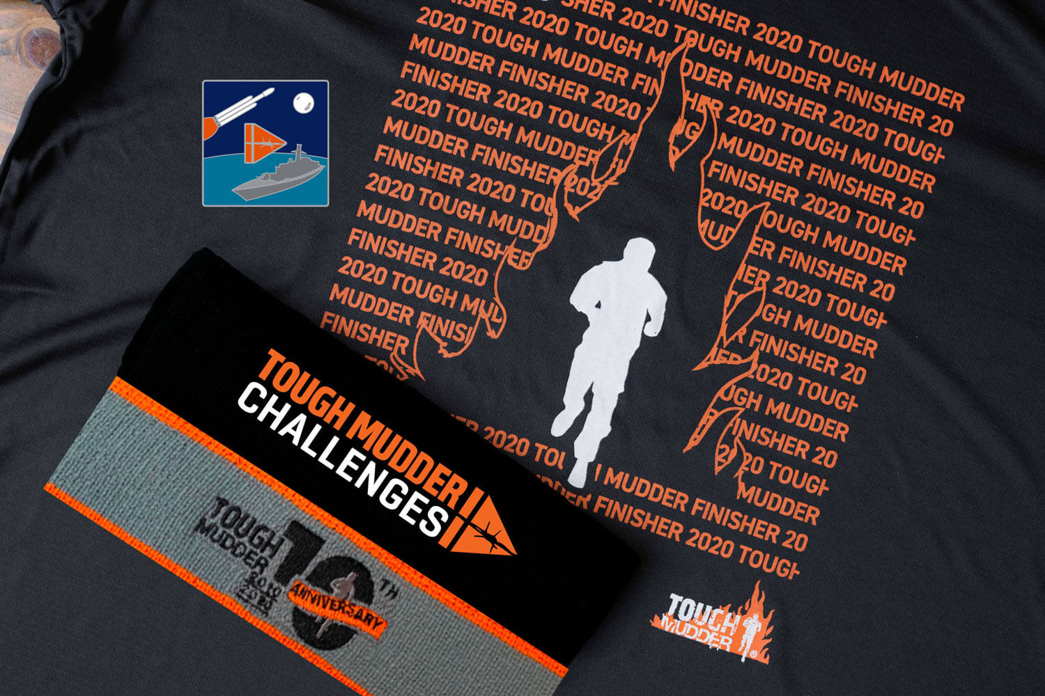 Tough Mudder shirt and headbands