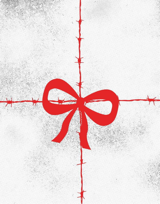 Gift with red ribbon