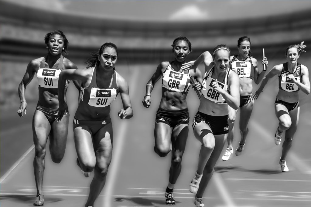 elite athletes running