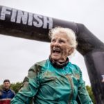 An old participant in the finish line
