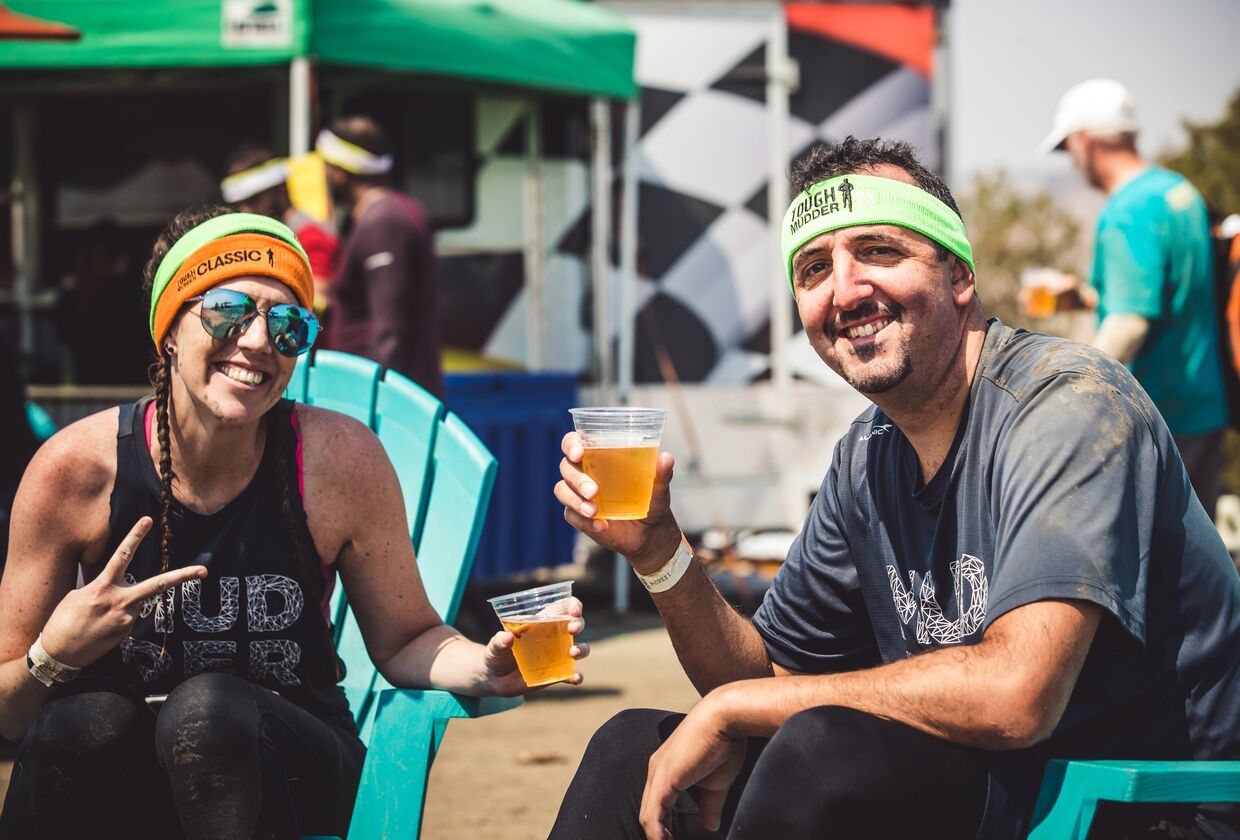 Participants enjoying Finisher Beer in Festival
