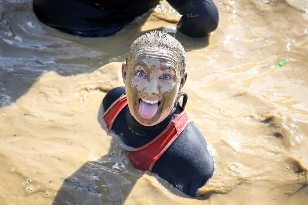 woman in water at midlands Tough Mudder